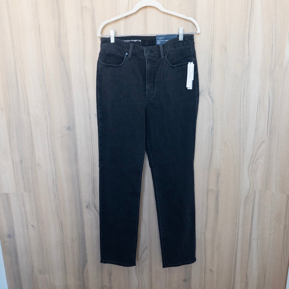Talbots Womens Jeans Size 8 Black High Rise Straight Leg Slimming Denim Flawless